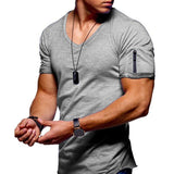 Men's V-neck Short-sleeved Shirt