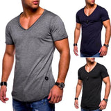 Men's V-neck Short-sleeved Shirt