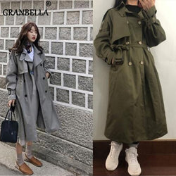 Granbella women winter long trench coat